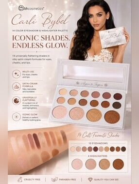 BH Cosmetics x Carli Bybel 14-Color Eyeshadow & Highlighter Palette